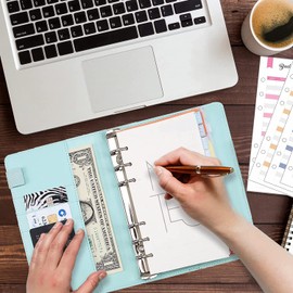 Carpeta organizadora de dinero A6 con sobres, stickers y hojas de presupuesto – Modelo A6-293