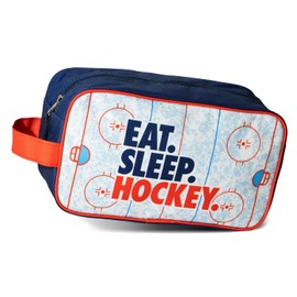 ChalkTalkSPORTS Hockey Accessory Bag | Travel Bag Dopp Kit | Eat Sleep Hockey