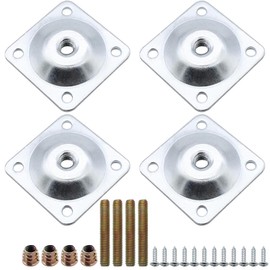 Mounting Plates, Furniture, Pack of 4, Mounting Plates, Furniture Leg Mounting Plates, Mounting Plates, Furniture Legs, Mounting Plates, Furniture Legs, Mounting Plates for Furniture, Sofas, Couch