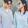 Summer UV protection cool hooded zip-up couple ultra light Climbing Women-L/White