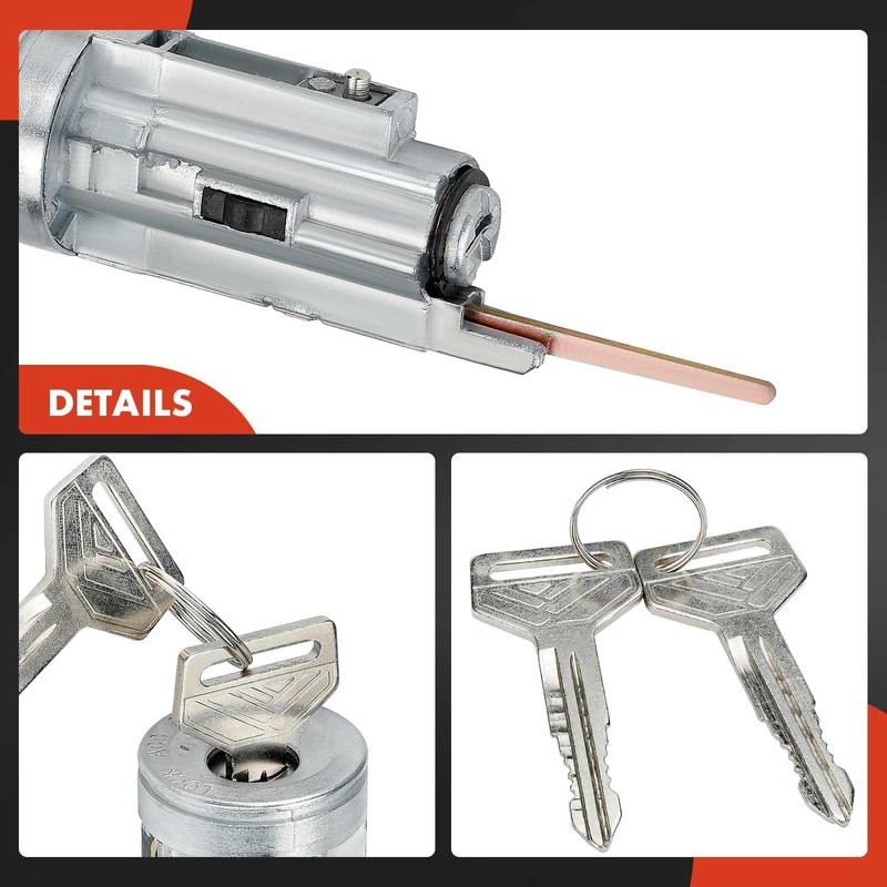 A-Premium Ignition Lock Cylinder with 2 keys Compatible with Toyota