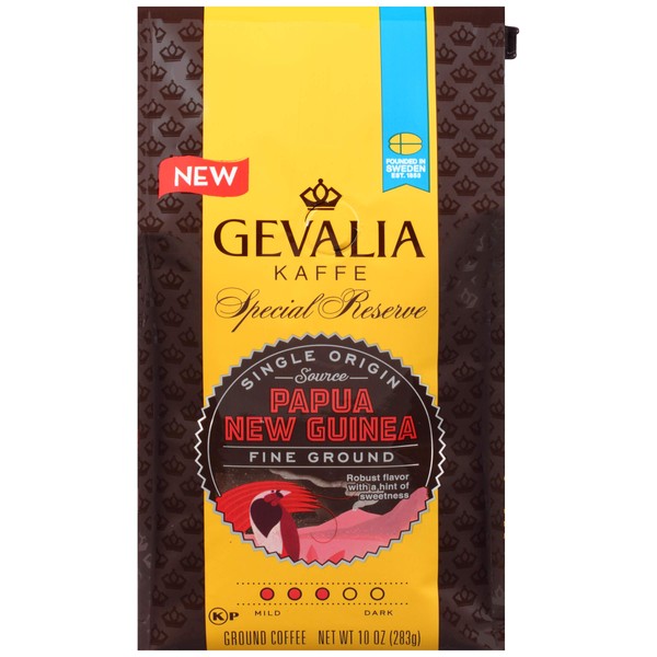 GEVALIA Special Reserve Papua New Guinea Medium Roast Fine Ground Coffee (10 oz Bag)