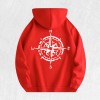 Compass Graphic Hoodie 100% Cotton US Warehouse 6 ColorsColor: Light