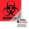Biohazard Stickers Sign 4" X 4" Waterproof Biohazard Warning Label，Use