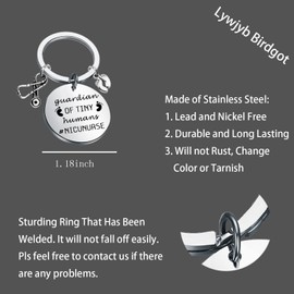 Lywjyb Birdgot Nicu Nurse Keychain Guardian Of Tiny Humans Gift for Neonatal Nurse (Nicu Nurse ky CA)
