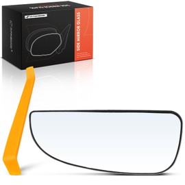 A-Premium Left Driver Side Lower Heated Mirror Glass with Backing Plate - Compatible with Ram ProMaster 1500 2014-2023, ProMaster 2500 2014-2023, ProMaster 3500 2014-2023 - Towing Mirror Convex