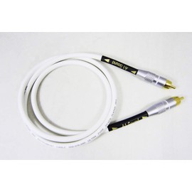 Van Damme White Ultra X Subwoofer Cable 9 Metre Single Length Terminated With HQ Gold Plated RCA Phono Plugs