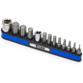 Titan TIT16112 Metric Hex Bit Set, 13 Piece (13 Piece Metric Hex Bit Set)