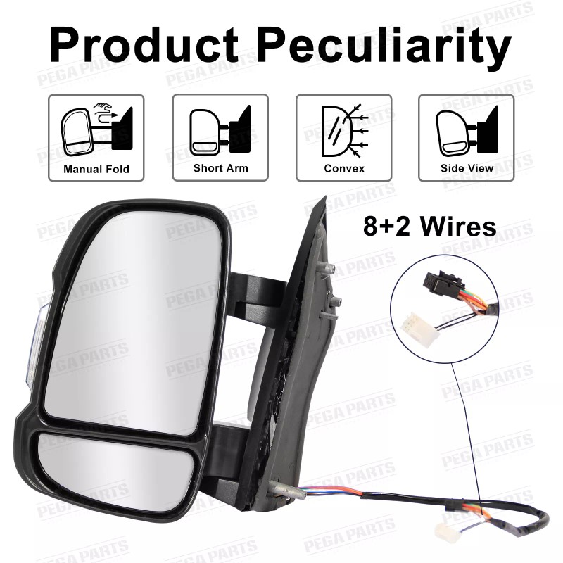 PEGAPARTS Mirror Heated Temp Sensor Driver Side For 2010-2024 RAM