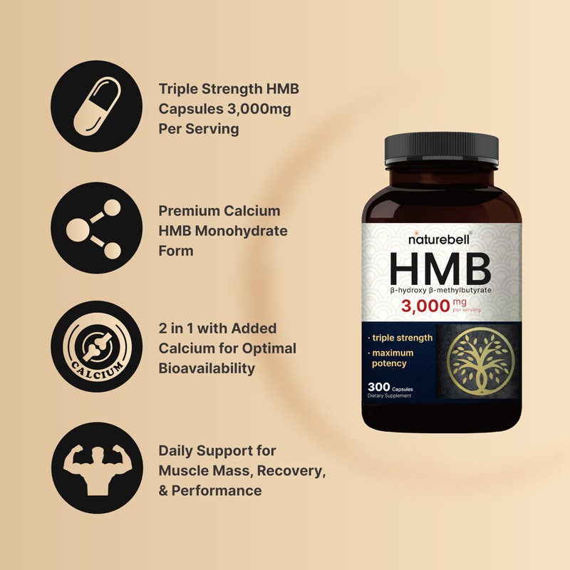 NatureBell 2 Pack of HMB 3,000mg Per Serving | 600