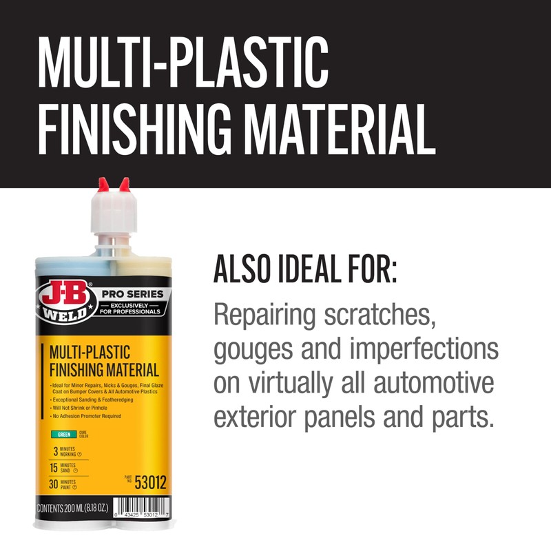 J-B Weld Multi-Plastic Finishing Material - 200ml - 2 Mixers
