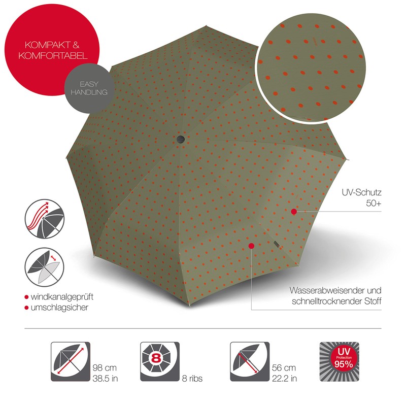 Knirps T.200 Duomatic Animal Pocket Umbrella – Automatic Open and