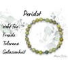 Majas Perlen Peridot Armband Perlen echt 6mm mit Sterling Silber