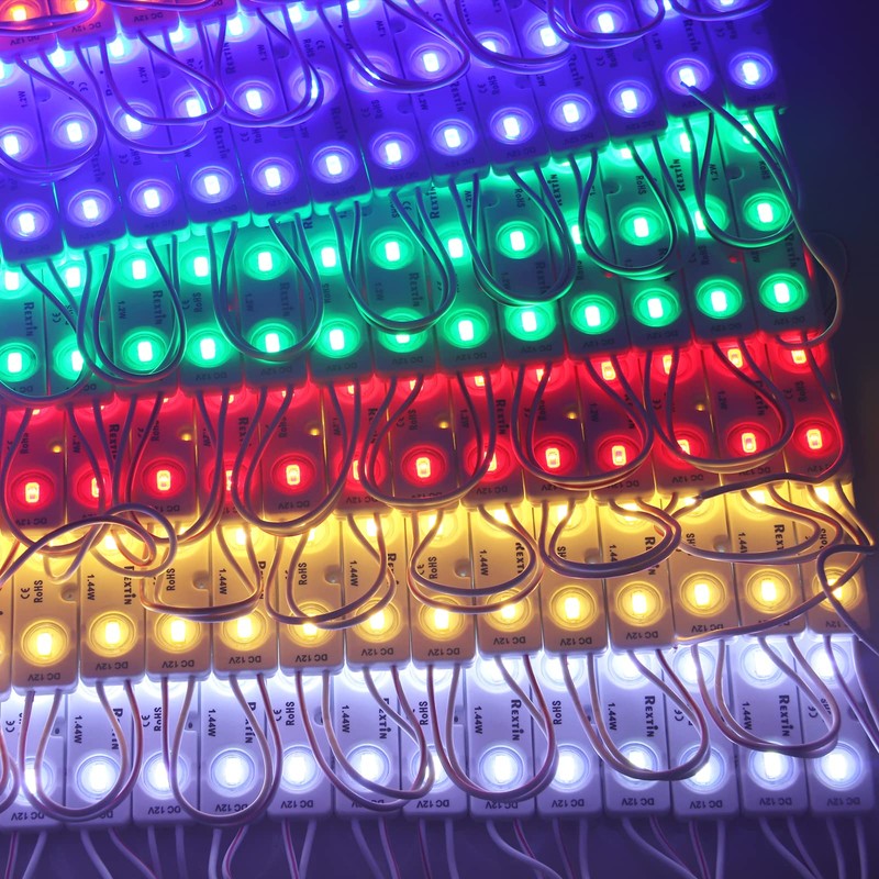 REXTiN 200pcs 3 LED Sign storefront Lights Module White Super