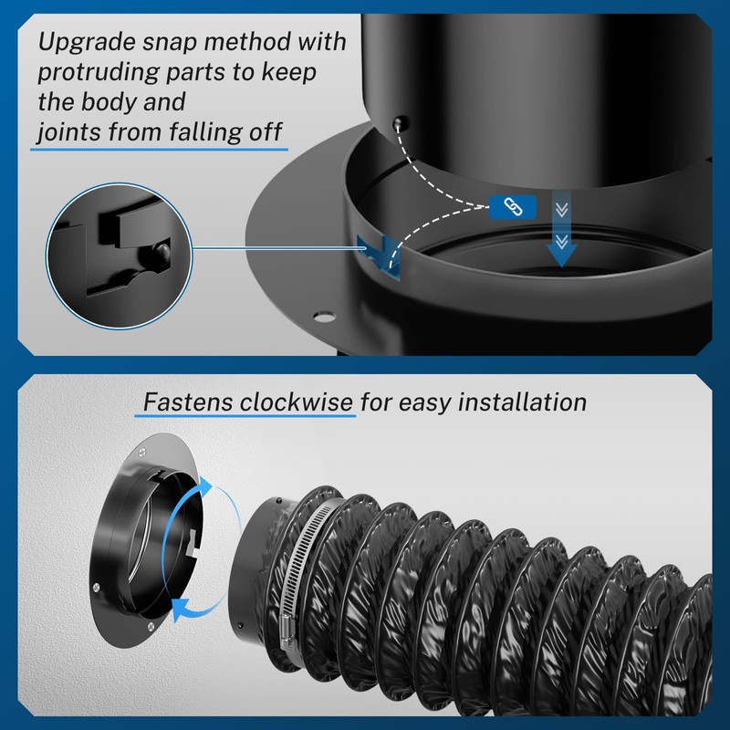Hon&Guan Dryer Vent Connector, High Quality Iron Twist Lock Dryer