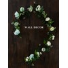 MISSPIN 5.9Ft Eucalyptus Garland with Flowers, Artificial Fake Flower Greenery