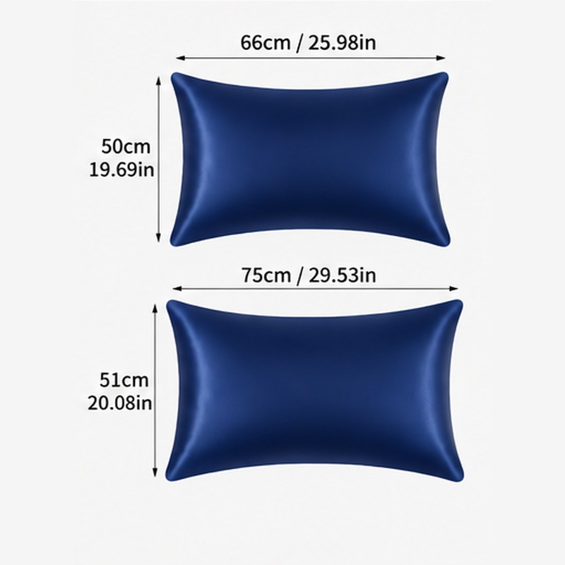 Silk-Style Pillowcase for Bedroom Bedding – Smooth Solid Color Pillow