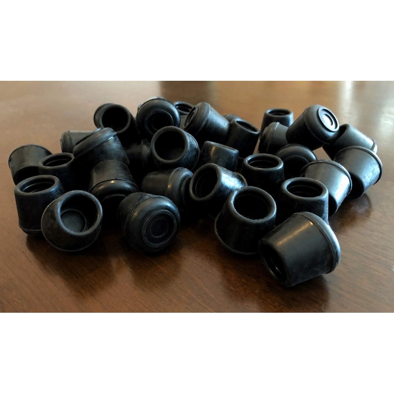 Shepherd Hardware 9129 1-1/8-Inch Inside Diameter Rubber Leg Tips, 4-Pack,