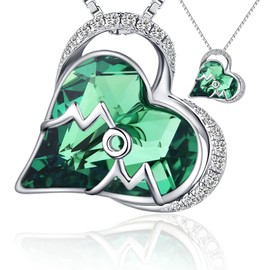 Jiahanzb Mother Necklace Chain Women's 925 Sterling Silver Forever Love Heart Pendant Necklace Jewellery Gift for Mum Birthday Christmas Mother's Day, Sterling Silver