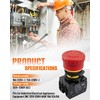 HY57B Industrial Emergency Stop Switch Push Button Switch Fit for