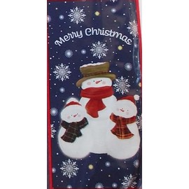Christmas Holiday Decorative Door Panel Cover - 30 x 60 Inches (Merry Christmas Snowmen)