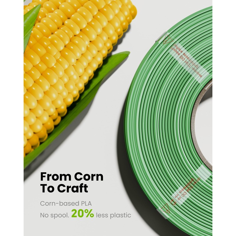 MarsWork Matte PLA Refill Filament 1kg (2.2lbs) for Reusable Spools,