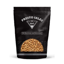 Chickpeas, Yellow double roasted unsalted, No Salt, Tasty Snack, Plant-Based Protein, Versatile, Energy, Garbanzo beans, All Ages, Packed in a Resealable Pouch Bag of 5 lbs. (80 oz.) by Presto Sales LLC