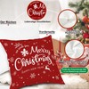 Lanpn Pack of 4 White and Red Cushion Covers Christmas