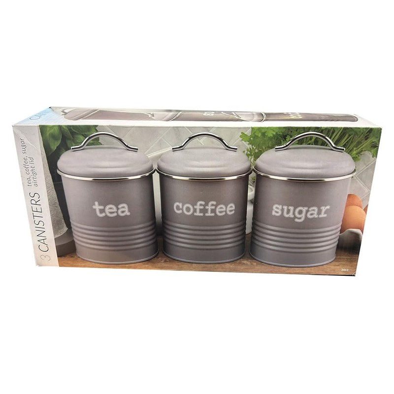 Apollo Round Air Tight Tea Coffee Sugar Kitchen Storage Canister