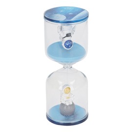 Decorative Sand Timer Clock Space Man Educational Hourglass for Office Home Kitchen Desk Decor Blue 15 Minutes