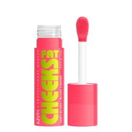 NYX Professional Makeup Fat Cheeks Juicy Blush, Blush Liquido Idratante, Colore Modulabile, Formula Vegana infusa con Peptidi, Olio di Lampone e Kiwi, Shade 03 Guava Gush, 8 ml