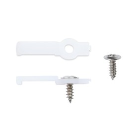 HEVSTIL 200PCS LED Strip Light Mounting Clips – Plastic Fixing Brackets for 3258/5050 LED Strips (Up to 10mm Width) | Easy Installation for Cabinets, Wardrobes & Bookcases | Includes Screws,White