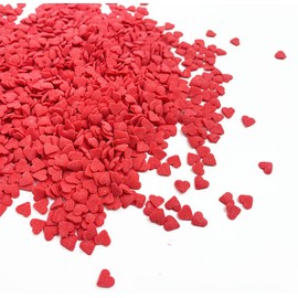 Sprinkle Deco Valentine Jumbo Red Heart Shapes Sprinkles for Cakes and Cupcakes Food Decoration (Big)