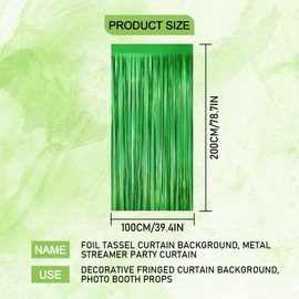 Tinsel Foil Fringe 5 Pack Tinsel Backdrop Glitter Curtains Wedding 3.28ft X 6.56ft Metallic Tinsel for Wedding Birthday Engagement Bridal Shower Bachelorette Holiday Celebration（Black）