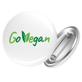 Huuraa Go Vegan Leaf Badge Gift Size 59 mm Go Vegan Accessory