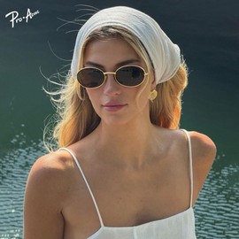 Pro Acme Small Retro Oval Sunglasses Women Men,Gold Metal Frame 90s Vintage Sun Glasses 2025 Trendy Designer Shades