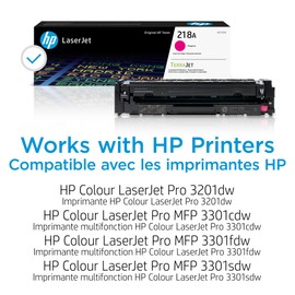 HP 218A Magenta Toner Cartridge | Works with Color Laserjet Pro 3201, MFP 3301 Series | W2183A