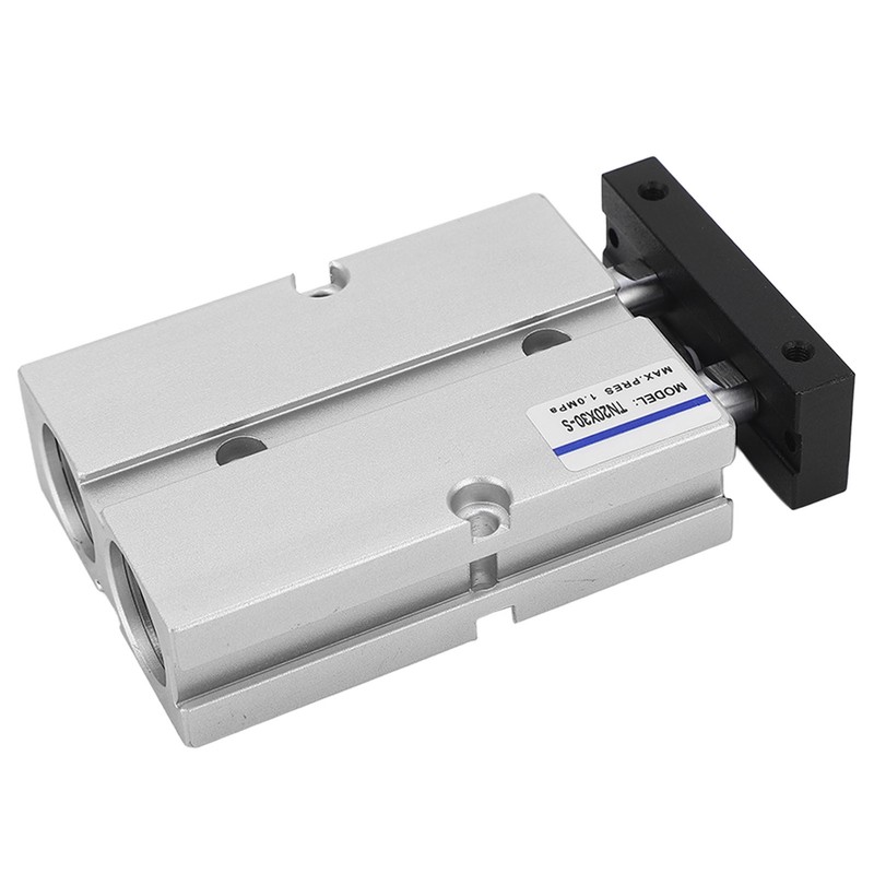 Air Cylinder Pneumatic 2 Piston Rod 2 Shaft Double Action