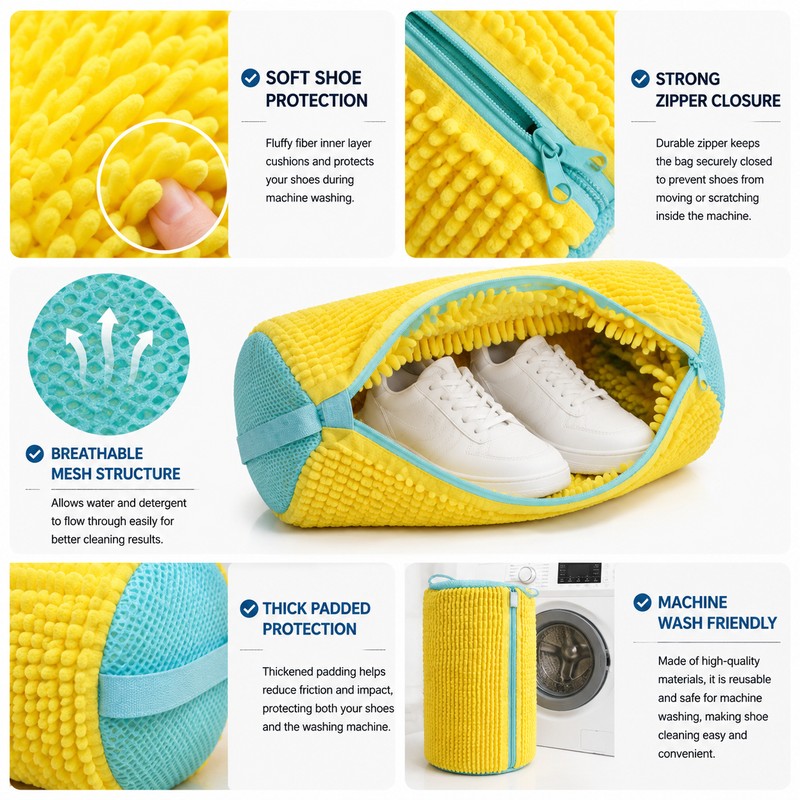 Shoe Washing Bag for Laundry Machine – Protective Mesh Organizer