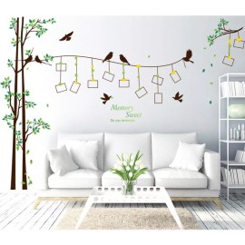 DaraBaby Vinil Decorativo Sala Habitación Árbol Porta Retratos  Aves