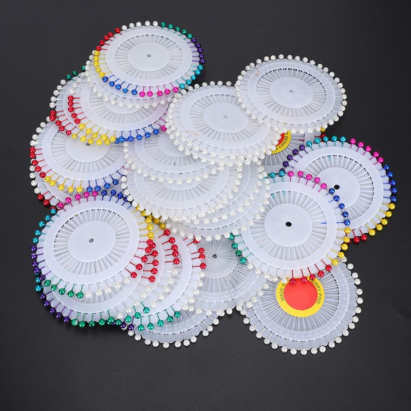 1920Pcs Pearl Head Pins Color Pinwheel Cloth Fixing Bouquet Decoration