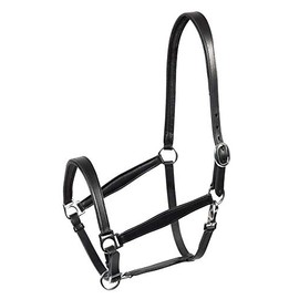 PFIFF 102367 Leather Headcollar 'Tender', Black Full