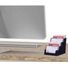 Deflecto 4 Tier 4 Pocket Landscape Business Card Holder Black