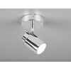 meineWunschleuchte Bathroom Wall Spotlight 1-Bulb Silver Chrome Swivelling IP44