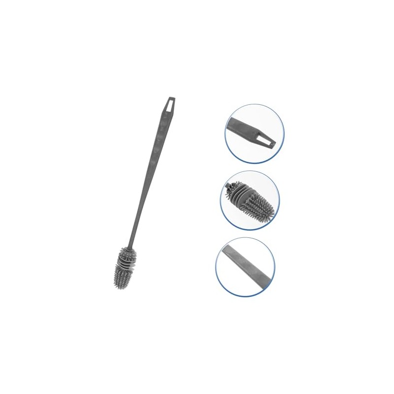 INOOMP 3 Piezas Cepillo para Botellas de Silicona con Mango