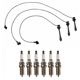 TRQ Ignition Kit Spark Plugs Spark Plugs Wire Set Compatible with 1996-2001 Lexus ES300 1996-1999 Toyota Avalon Camry 1998-2000 Sienna 1999-2003 Solara