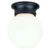 Westinghouse 6684000 1-Light Porch Black with White Globe