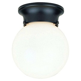 Westinghouse 6684000 1-Light Porch Black with White Globe