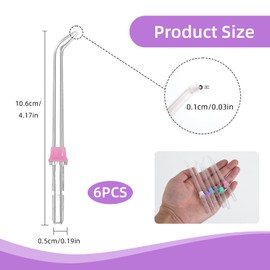 Set mit 6 Ersatzspitzen für Dentaldusche, kompatibel mit Waterpik WP-100 und anderen Modellen, klassisches Zahnspray Wasser, Düsen für Mundsprinkler, mehrfarbig