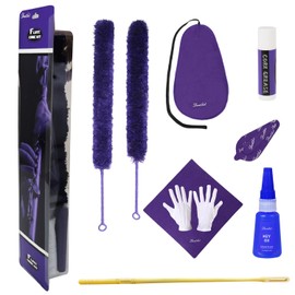 Flute Cleaning Care Cleaning Kit: Key Oil + Cork Grease + Swab + Cleaning Cloth + Cleaning Brush + Cleaning Rod - Maintenance Kit